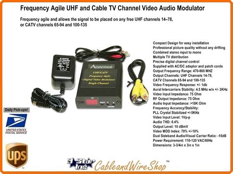 uhf catv frequency digital modulator 3 chanel|Frequency Agile UHF and Cable TV Channel Video Audio .